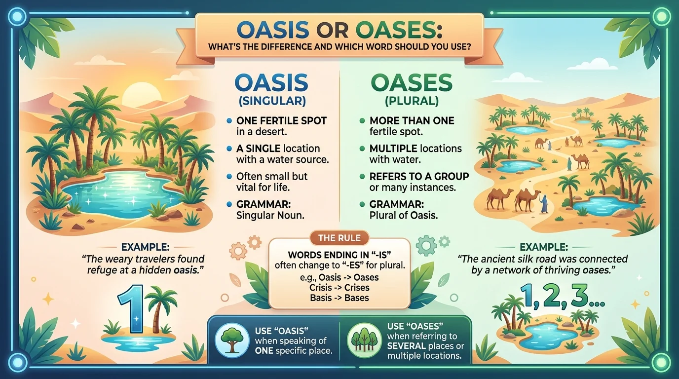 Oases or Oasis: What’s the Difference and Which Word Should You Use?