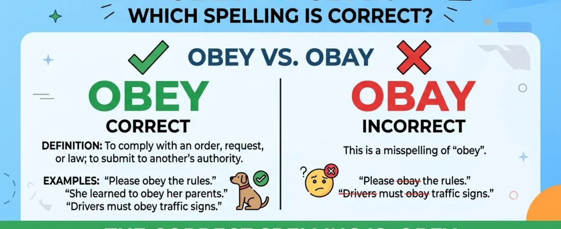 Obay or Obey: Which Spelling Is Correct?