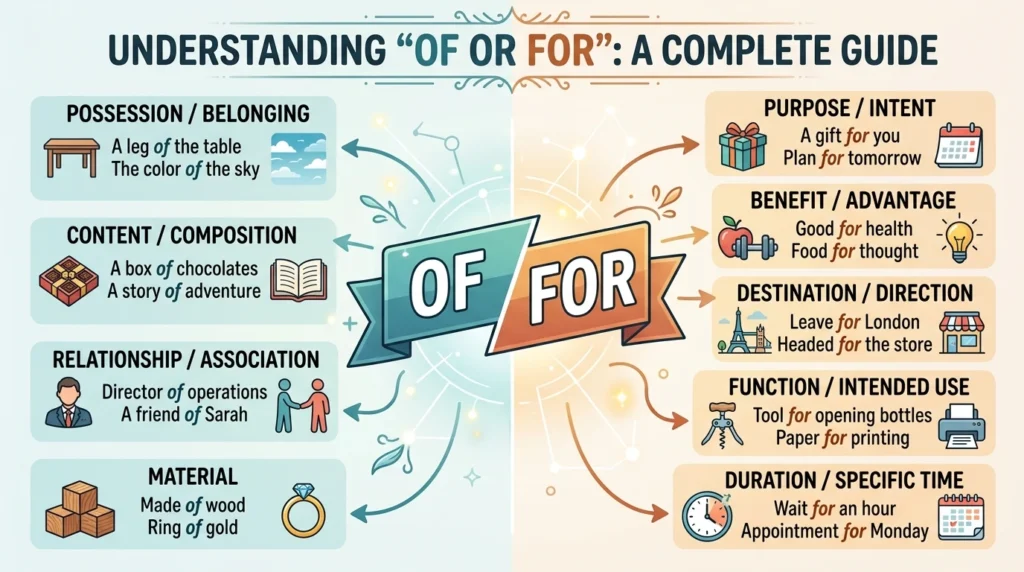 of or for