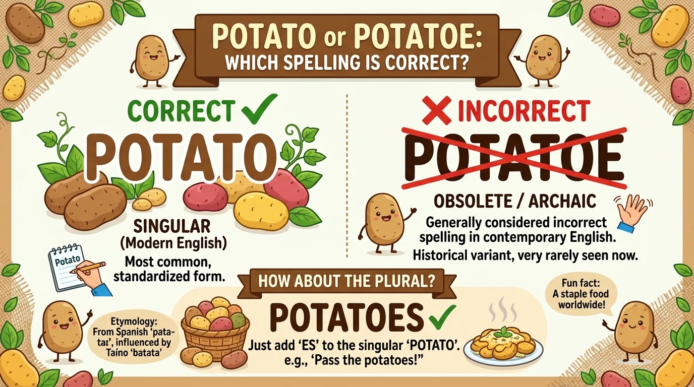 Potatoe or Potato: Which Spelling Is Correct?