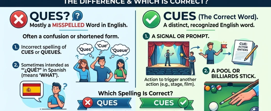 Ques or Cues: What’s the Difference and Which Spelling Is Correct?