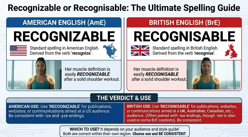 Recognisable or Recognizable: Which Spelling Is Correct and When Should You Use It?