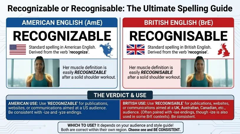 Recognisable or Recognizable