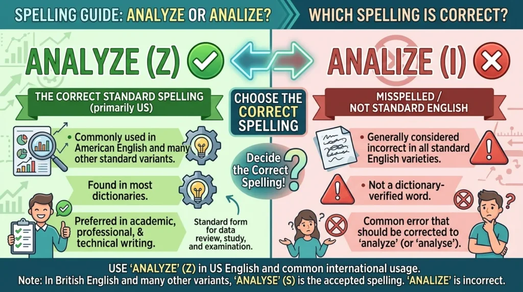 analize or analyze