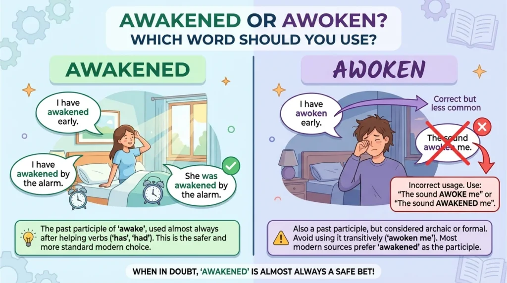 awakened or awoken