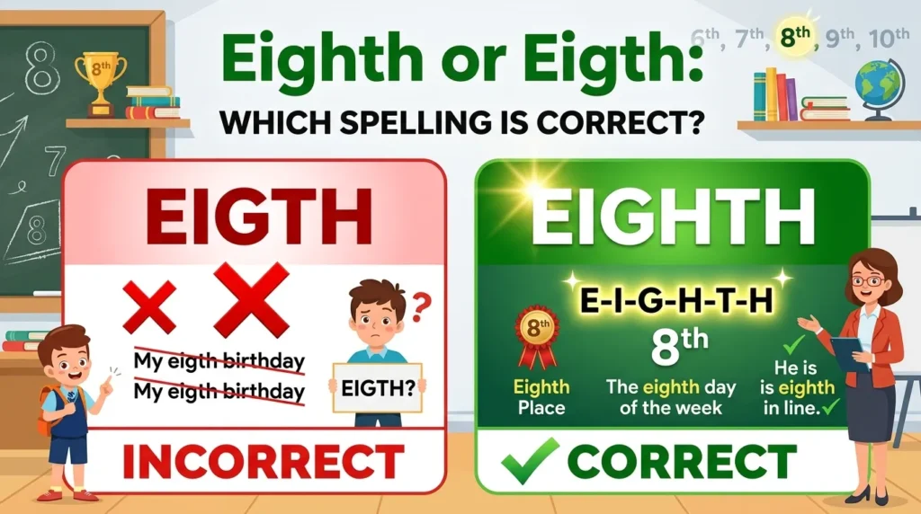 eighth or eigth