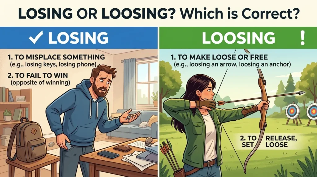 loosing or losing