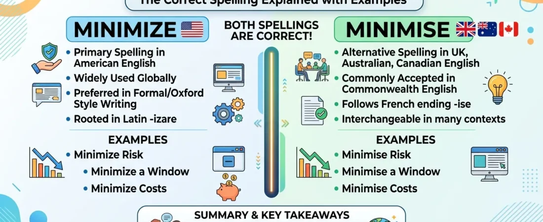 Minimize or Minimise? The Correct Spelling Explained with Examples