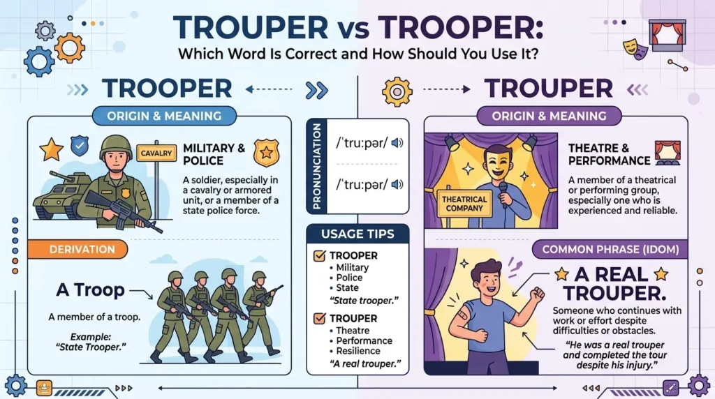 trouper or trooper