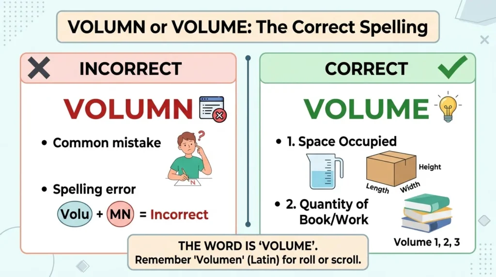 volume or volumn