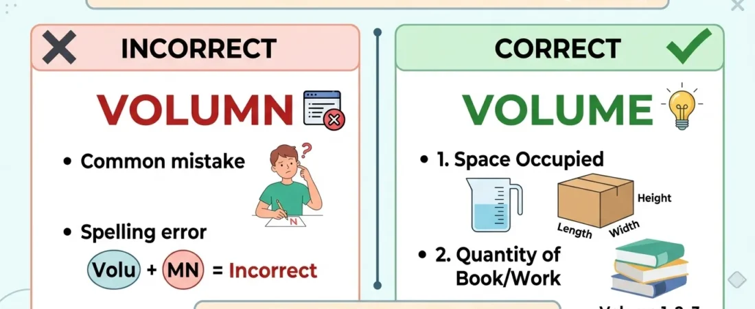 Volume or Volumn: Which Spelling Is Correct?