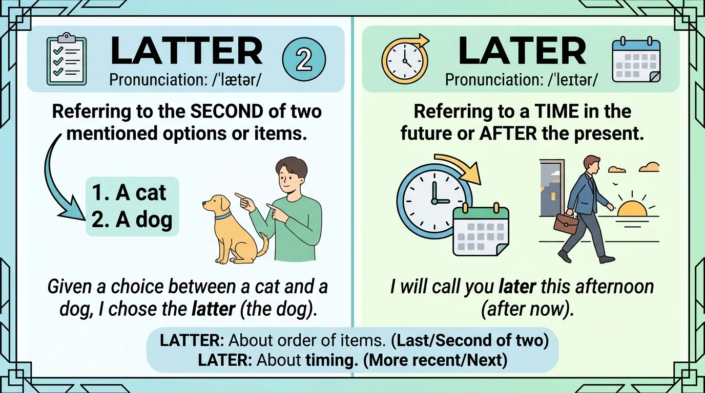 latter or later