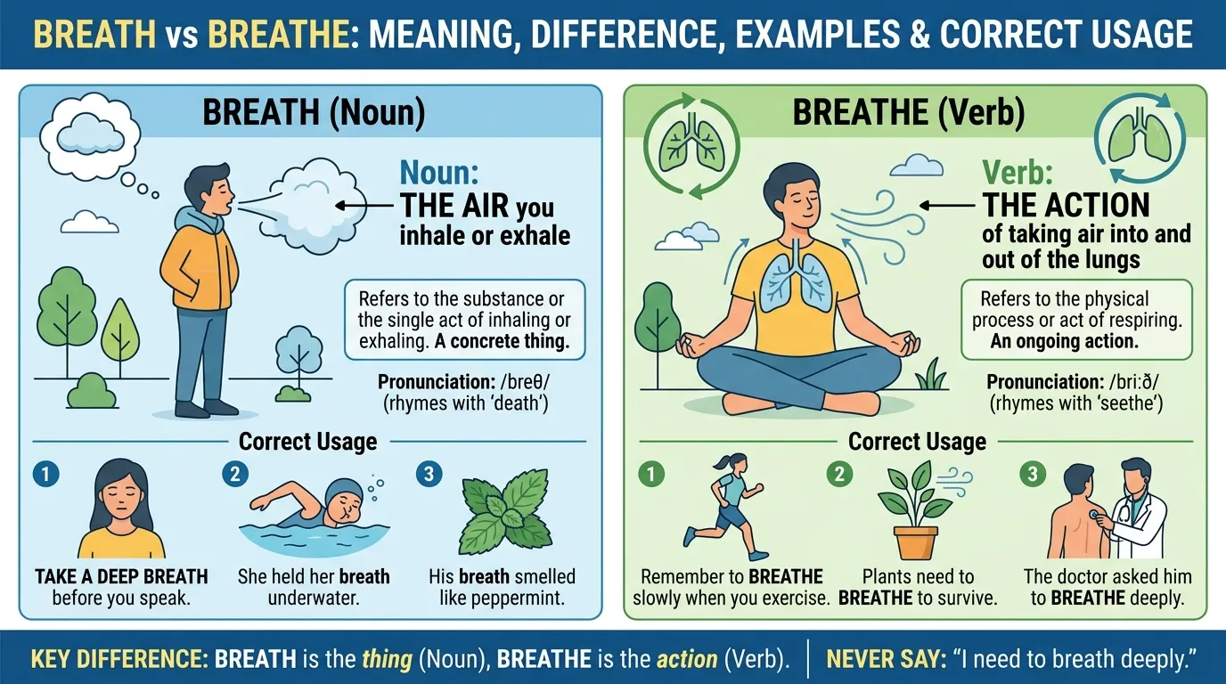 breath vs breathe