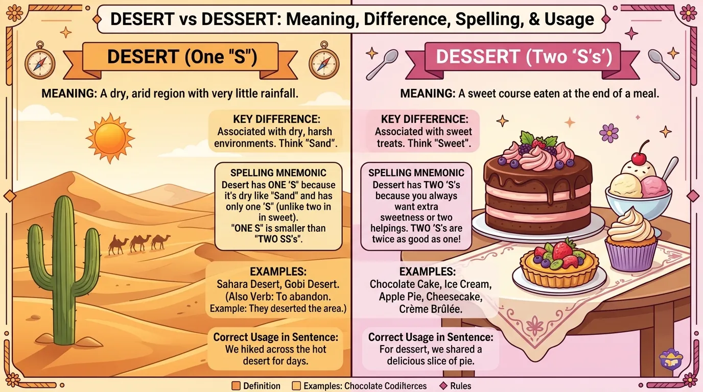 desert vs dessert